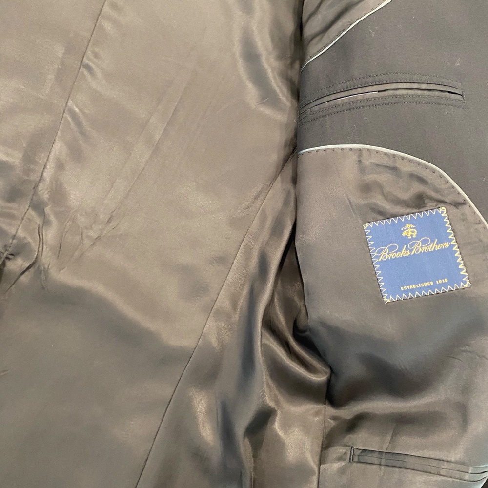 Brooks Brothers 2 Button Select Solid Black Suit … - image 4